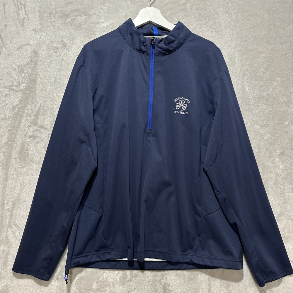 RLX Ralph Lauren 2017 U.S. Open Erin Hills XL Wind Breaker 1/4 Zip Jacket‎ Logo